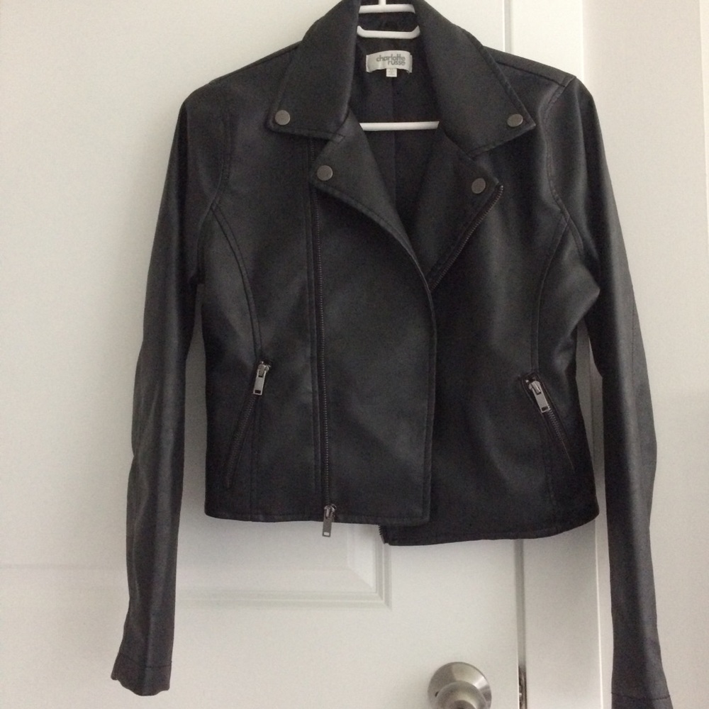 Charlotte Russe Faux Leather Jacket (cropped)